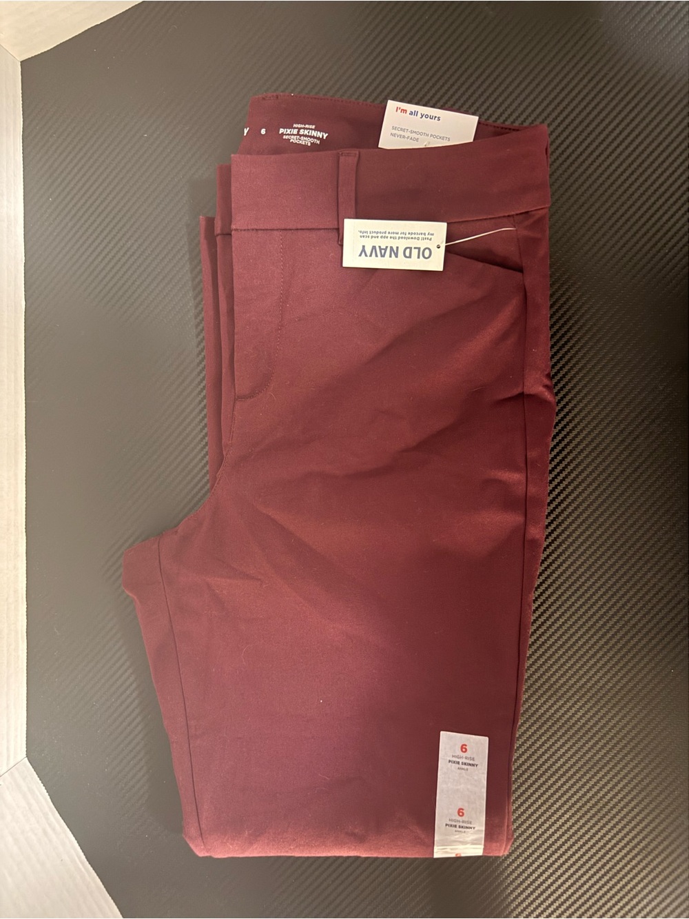 Old Navy Women's Burgundy Skinny Trousers